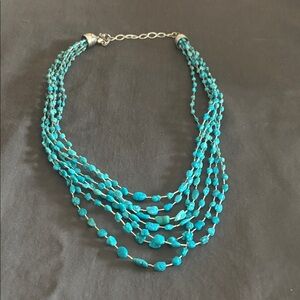 Jay King turquoise and silver necklace.